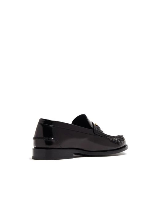 Versace Schoenen ,Zwart ,Zwarte Platte Schoenen Elegante Stijl in het Black voor heren