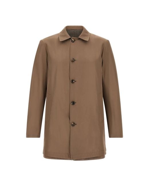 Pal Zileri Gray Trench Coats for men