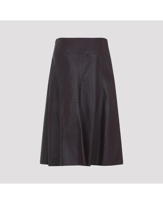 Alaïa Rokken ,Paars ,Leer Slit Rok in het Gray
