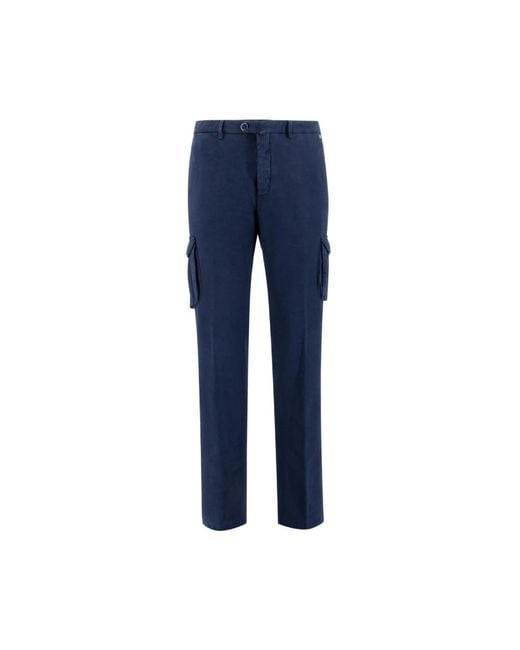 Kiton Blue Slim-Fit Trousers for men