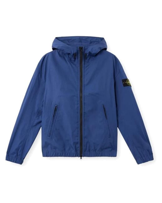 Stone Island Blue Light Jackets for men
