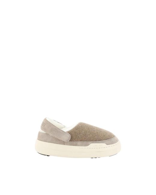 Moon Boot Natural Shearling slingback sandalen