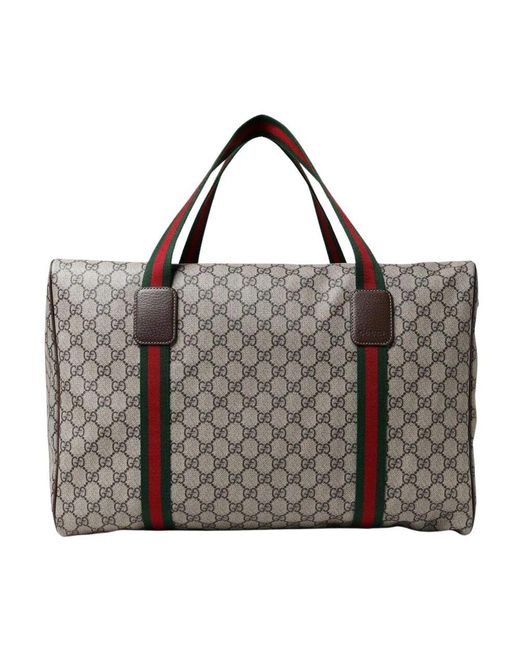 Gucci Canvas Reise Duffel Tasche in Brown für Herren