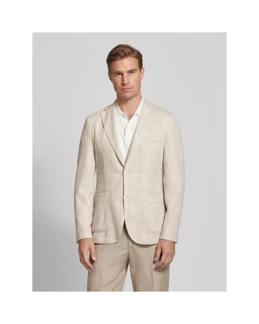 HUGO Jassen ,Wol Elegante Blazer in het Natural voor heren