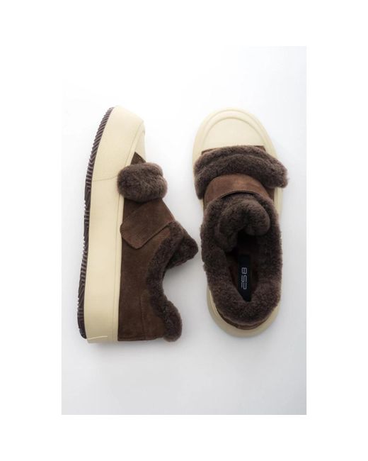ESTRO Schoenen ,Bruin ,Leer Es8 Low-Top Sneakers in het Brown
