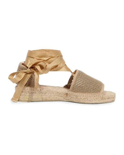 Castaner Metallic Flat Sandals