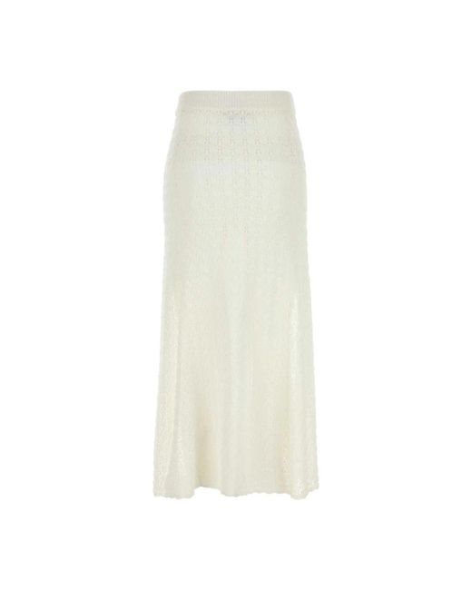 Ganni White Maxi Skirts