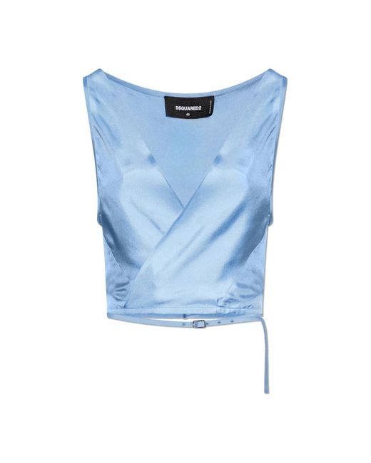 Sleeveless Tops DSquared² de color Blue