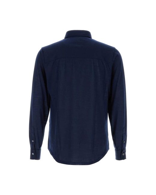 Fedeli Blue Casual Shirts for men