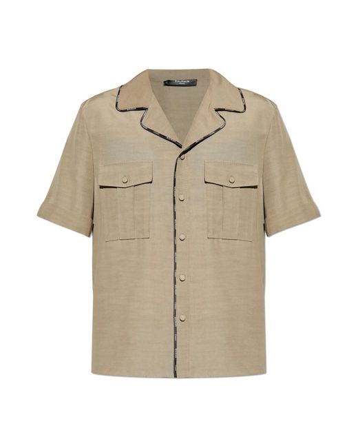 Balmain Overhemd Met Contrasterende Afwerking in het Natural voor heren