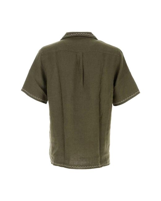 Frescobol Carioca Green Short Sleeve Shirts for men