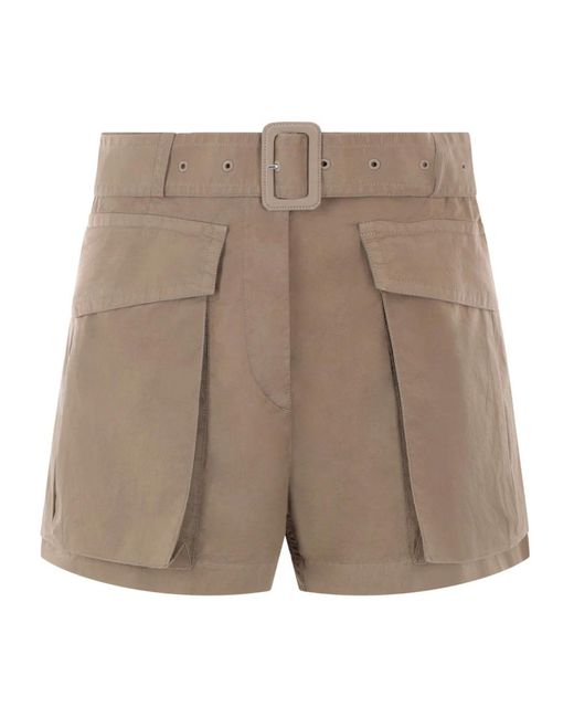 Dries Van Noten Brown Short Shorts