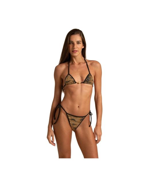 Reina Olga Brown Muschel triangle bikini set