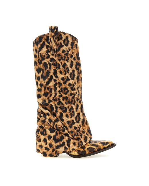 R13 Brown Cowboy & Biker Boots