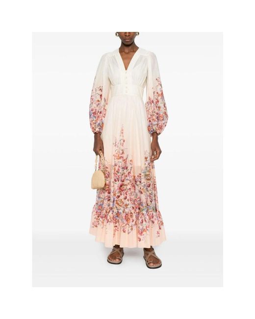 Maxi Dresses Zimmermann de color Pink