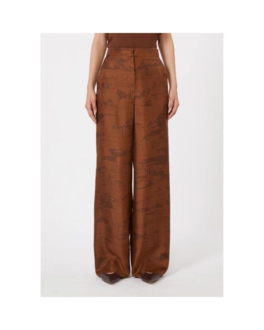 Max Mara Brown Wide Trousers