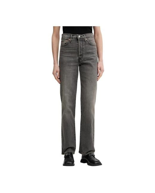 Levi's Ribcage Full Length in het Gray