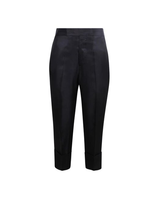 SAPIO Cropped Trousers in het Black
