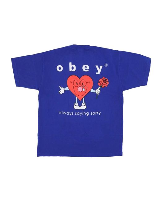 Obey Blue T-Shirts for men