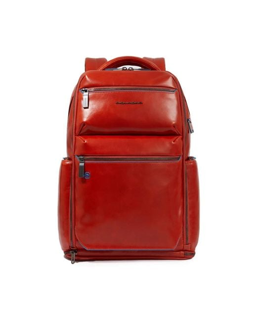 Piquadro Personalisierbarer Laptop-Rucksack 15.6" in Red für Herren