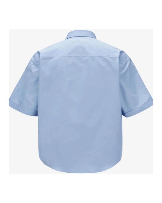 AMI Blue Short Sleeve Shirts for men