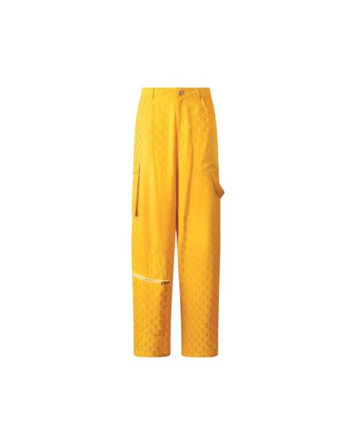 Roberto Cavalli Yellow Wide Trousers