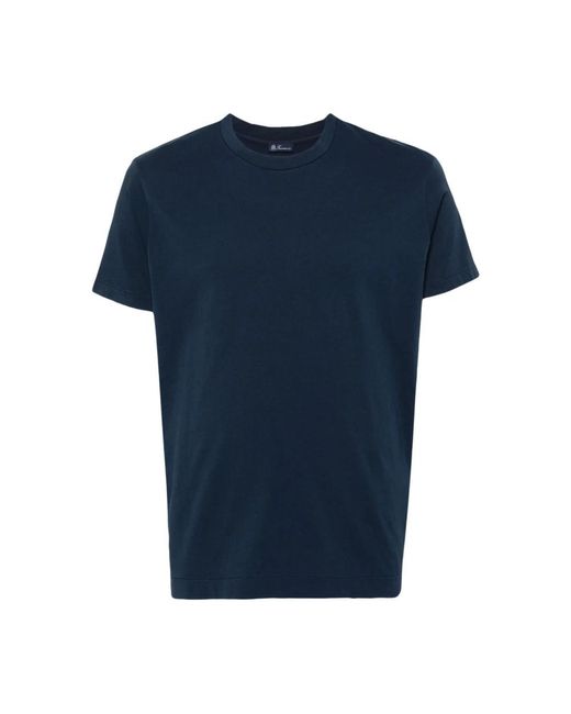 Finamore 1925 Tops ,Blauw ,Katoen Blauwe Jersey T-Shirts En Polo's in het Blue voor heren
