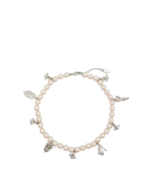 Collana di perle creamrose in platino di Vivienne Westwood in Metallic
