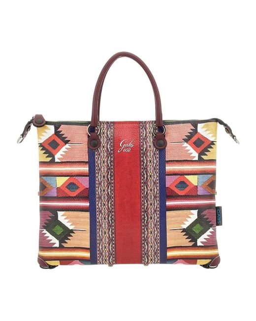 Gabs Red Wandelbare Leder-Reisetasche