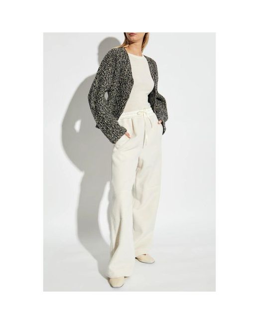 Jil Sander White Wide Trousers
