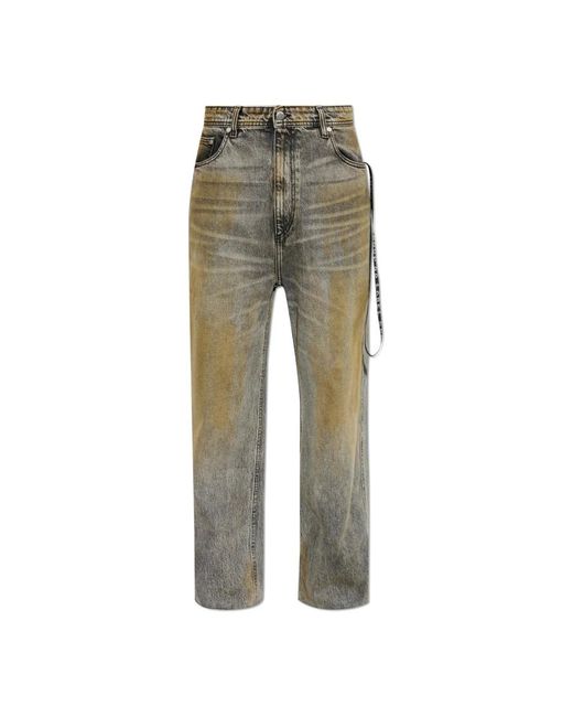 44 Label Group Green Straight Jeans for men