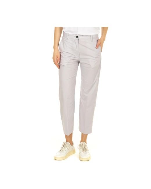 Trousers > cropped trousers Nine:inthe:morning en coloris Gray