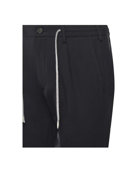 Eleventy Blue Slim-Fit Trousers for men