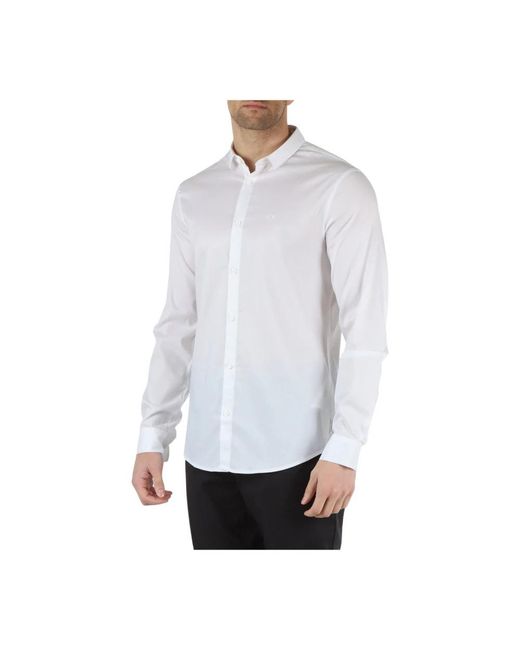 Armani Exchange White Formal Shirts for men