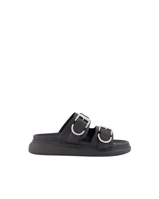 McQueen Black Sliders for men