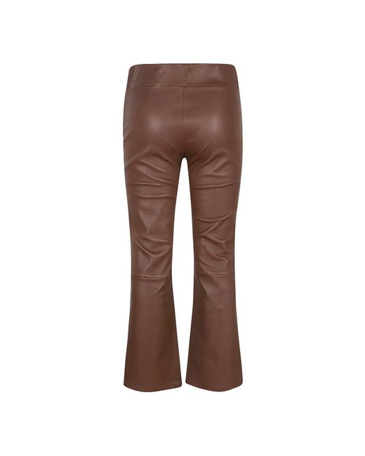Arma Broeken ,Bruin ,Katoen Leren Katoenen Broek in het Brown