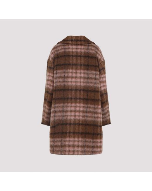 Moschino Brown Double-Breasted Coats