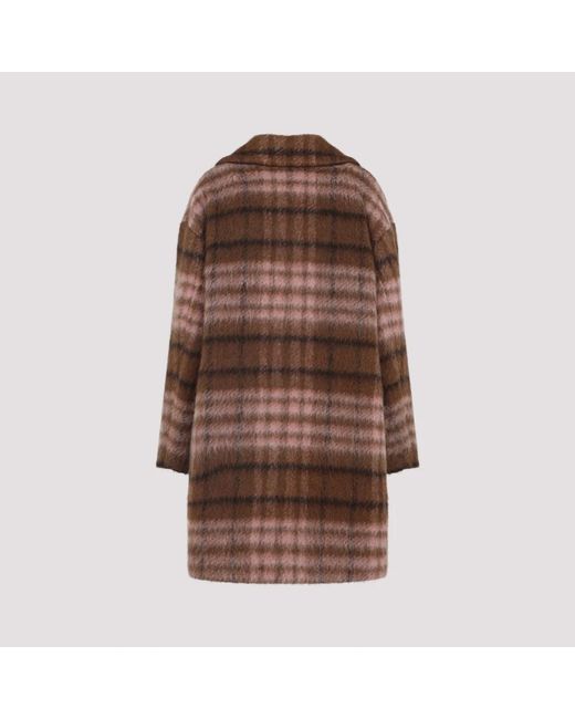 Moschino Jassen ,Veelkleurig ,Wol Chique Bruine Jas Aw 25 in het Brown