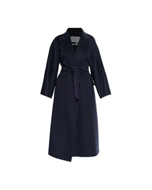 Max Mara Blue Belted Coats
