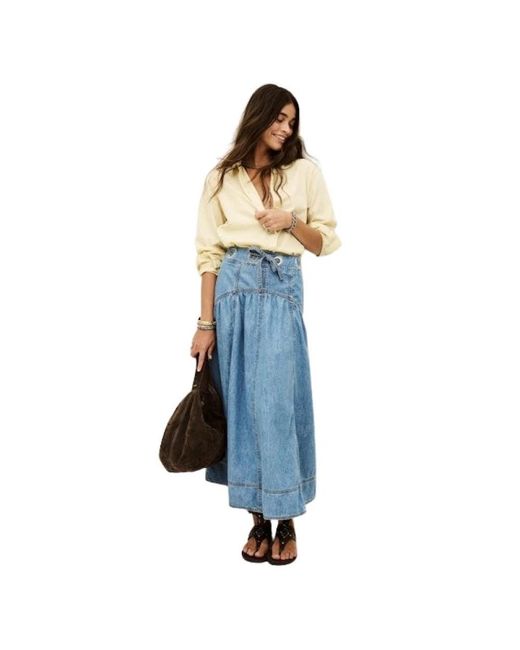 Denim Skirts Ba&sh de color Blue