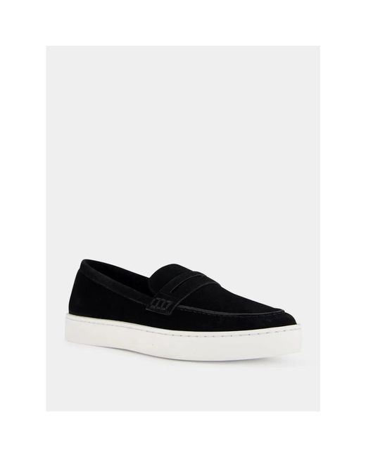 Manolo Blahnik Zwarte Suède Slip-On Loafers in het Black voor heren