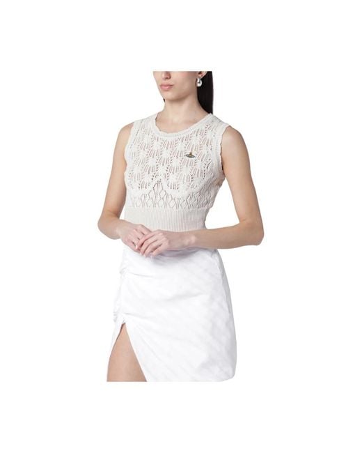 Vivienne Westwood White Round-Neck Knitwear