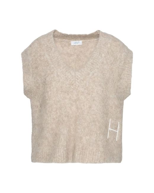 Hèst Natural V-Neck Strickware