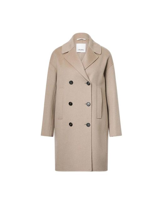 Max Mara Natural Double-Breasted Coats