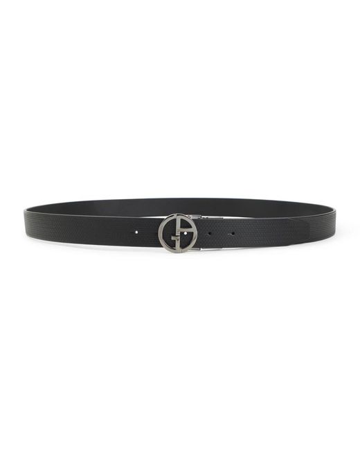 Belts Giorgio Armani de hombre de color Black