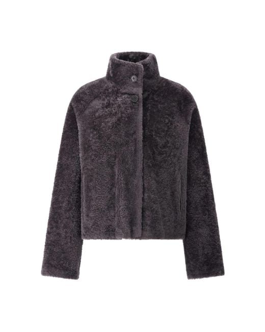 Arma Black Wendbare Teddyjacke Mit Leder