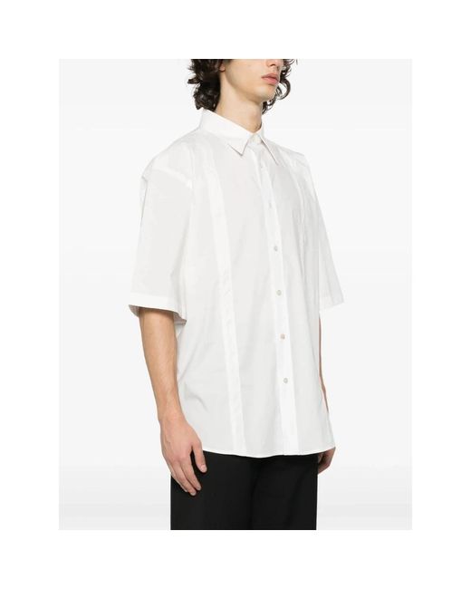 Acne Weiße baumwoll-popelin-hemd in White für Herren