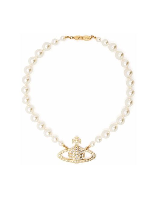Collana di perle dorata di Vivienne Westwood in Metallic