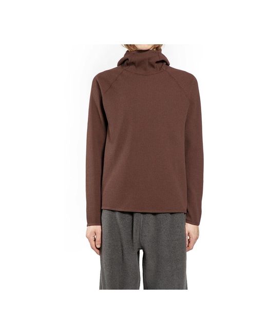 Goldwin Truien & Vesten ,Bruin ,Leer Wf Light L/S Hoodie in het Brown voor heren