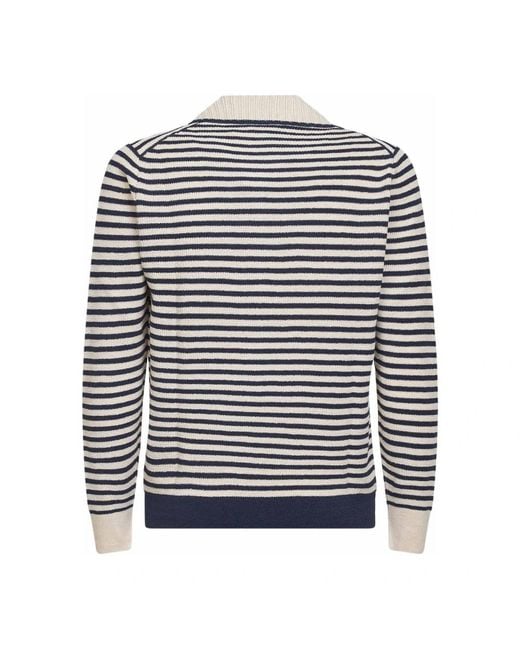 D4.0 Blue V-Neck Knitwear for men